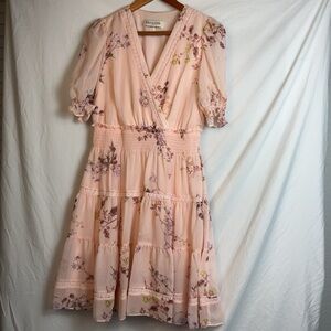 Taylor Blush Floral Midi Dress
